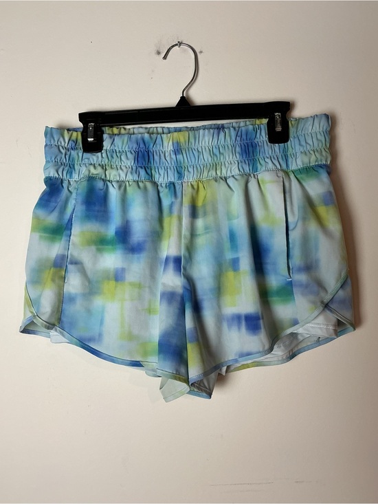 Avia Pants - Avia Women’s Running Shorts Lined Frozen Aqua Watercolor Size L